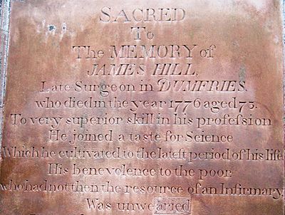 James Hill grave St Michael's Churchyard Dumfries