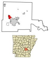 Location in Jefferson County and Arkansas
