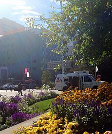 KTUU news van in downtown Anchorage, Alaska