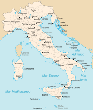 Kingdom of Italy 1924 map