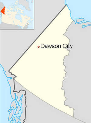 Location of Dawson City in Yukon - 01