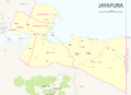 Map Districts (Kecamatan) of Jayapura