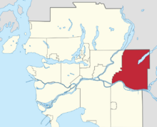 Location of Maple Ridge in Metro Vancouver