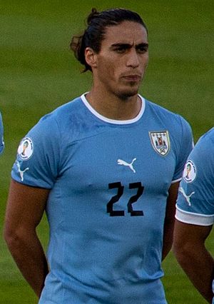 Martín Cáceres against Chile.jpg