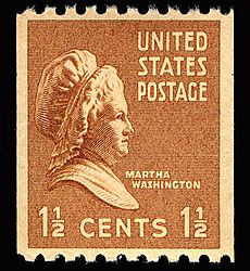 Martha Washington 1938 issue-1½c