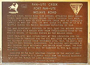 Mojave Road Plaque