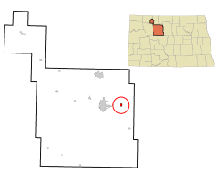 Location of Surrey, North Dakota