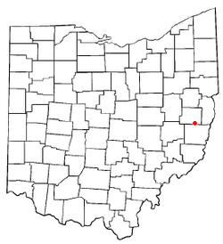 Location of New Athens, Ohio