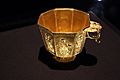 Octagonal footed gold cup from the Belitung shipwreck, ArtScience Museum, Singapore - 20110618-01