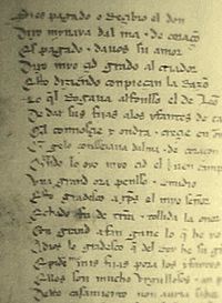 Page of Lay of the Cid