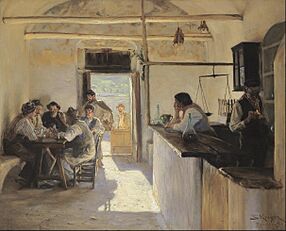 Peder Severin Krøyer - Osteria in Ravello. - Google Art Project