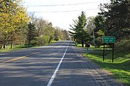 Plymouth Road Facing East in Frains Lake Michigan