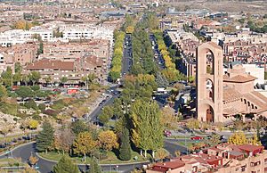 View of Pozuelo de Alarcón, looking down the Avenida de Europa.