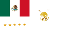 Presidential standard of Mexico for use in Sea