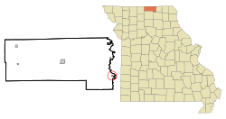 Location of Worthington, Missouri