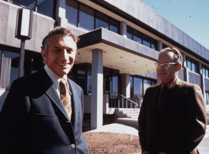 Robert Noyce and Gordon Moore at SC1 1970
