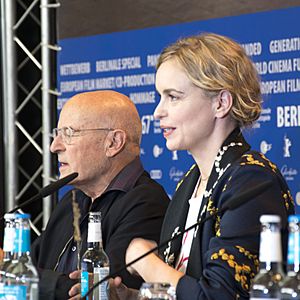 Schlöndorff and Hoss at the 2017 Berlinale