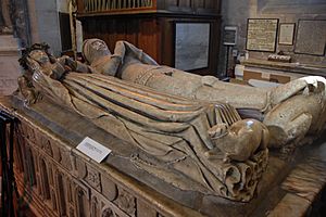 Sir Fulke and Lady Elizabeth de Pembrugge tomb chest, St Bartholomew's Church, Tong, Shropshire