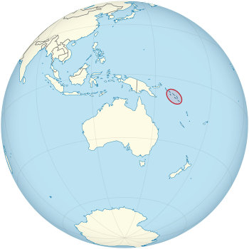 Location of Solomon Islands