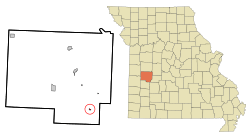 Location of Collins, Missouri