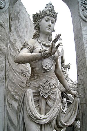 Statue of Goddess or Queen at Monas