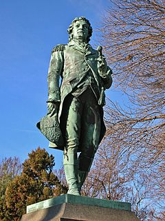 Statue of Israel Putnam by John Quincy Adams Ward in Bushnell Park, Hartford, CT - January 2016