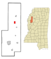Sunflower County Mississippi Incorporated and Unincorporated areas Ruleville Highlighted