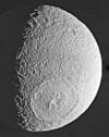 Odysseus crater on Tethys.