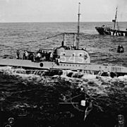 The Last of Hm Submarine Shark. June 1940, South-east of Stavanger, Norway. HMS Shark, Powerless To Dive Or Steer, Just Before She Was Sunk by Her Own Crew To Prevent Her Capture by the Germans. the Pictures We A30496