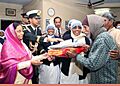 The President, Smt. Pratibha Devisingh Patil distributed sweets and blankets to the old and needy persons of the Nirmal Hriday Home for the Destitutes in Delhi on December 19, 2007