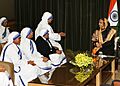 The President of India Smt. Pratibha Devisingh Patil, meeting the representatives of Missionaries for Charities from India, at Damascus, in Syria on November 28, 2010