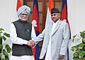 The Prime Minister, Dr. Manmohan Singh meeting the President of Nepal, Dr. Ram Baran Yadav, in New Delhi on February 02, 2011