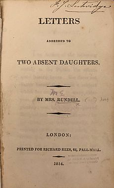 Title page of "Letters Addressed to Two Absent Daughters" by Maria Rundell