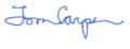Tom Carper signature