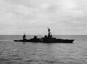 USS Chicago after Rennell Island