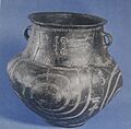 Urnfield culture ceramic vessel with chariot depiction, Slovakia, 14th century BC