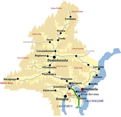 Verbano-Cusio-Ossola map