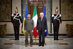 Volodymyr Zelenskyy Discussed Support for Ukraine with the President of Italy. (54265294700)