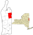 Washington County New York incorporated and unincorporated areas Granville highlighted