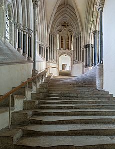 Wells Cathedral Stairs to Chapter House, Somerset, UK - Diliff