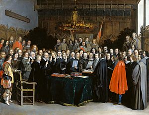 The Ratification of the Treaty of Münster, 15 May 1648 (1648) by Gerard ter Borch