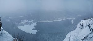 Winter Panorama of Rattlesnake Lake