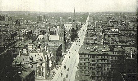 (King1893NYC) pg319 BIRD'S-EYE VIEW OF FIFTH AVENUE; NORTH OF 51ST STREET