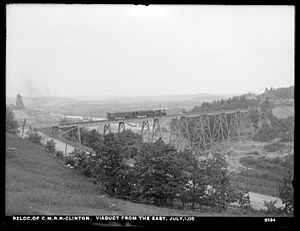 1903-07-01 Central Massachusetts Railroad Clinton Viaduct from the east