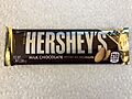 2019-02-07 11 36 37 A Hershey's Milk Chocolate Bar with Almonds with the wrapper still on in the Franklin Farm section of Oak Hill, Fairfax County, Virginia