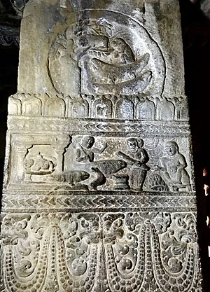 8th century Panchatantra legends panels at Virupaksha Shaivism temple, Pattadakal Hindu monuments Karnataka 1