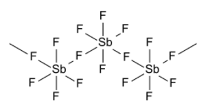 Antimony(V)fluroide liquid phase
