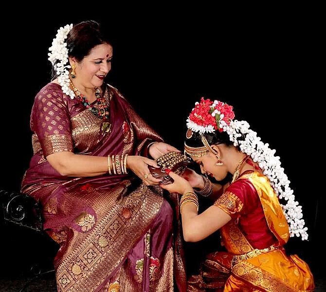 Bharatanatyan Student with Guru