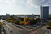 Blick zur Galerie Roter Turm und zum Hotel Mercure in Chemnitz 2015