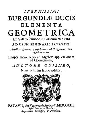 Bourgogne - Éléments de géométrie de Monseigneur le duc de Bourgogne, 1713 - 1430710